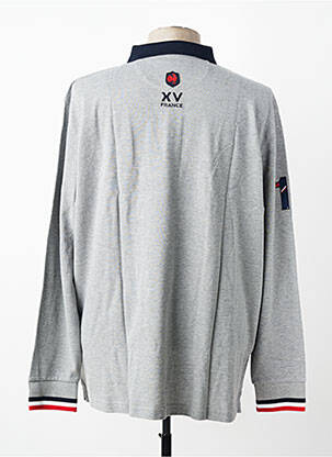 Polo manches longues manches longues gris EDEN PARK homme