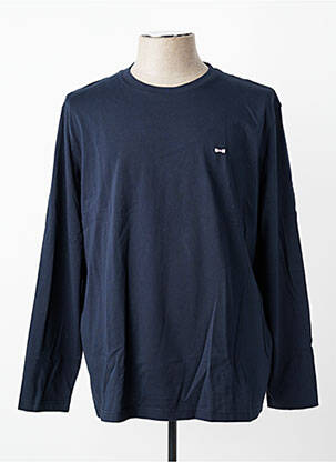 T-shirt coupe droite manches longues bleu EDEN PARK homme