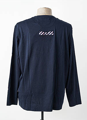 T-shirt coupe droite manches longues bleu EDEN PARK homme