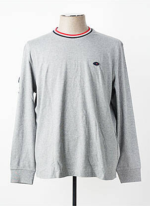 T-shirt col rond manches longues gris EDEN PARK homme