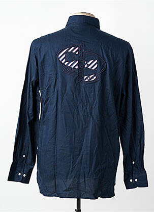 Chemise manches longues coupe droite bleu EDEN PARK homme