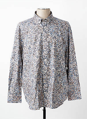 Chemise manches longues imprimé fantaisie bleu EDEN PARK homme