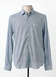 Chemise manches longues imprimé fantaisie bleu SERGE BLANCO homme