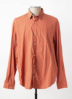 Chemise manches longues imprimé fantaisie orange SERGE BLANCO homme