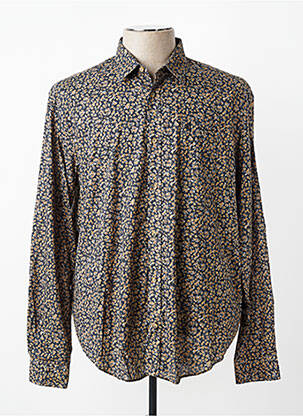 Chemise manches longues imprimé fantaisie bleu SERGE BLANCO homme