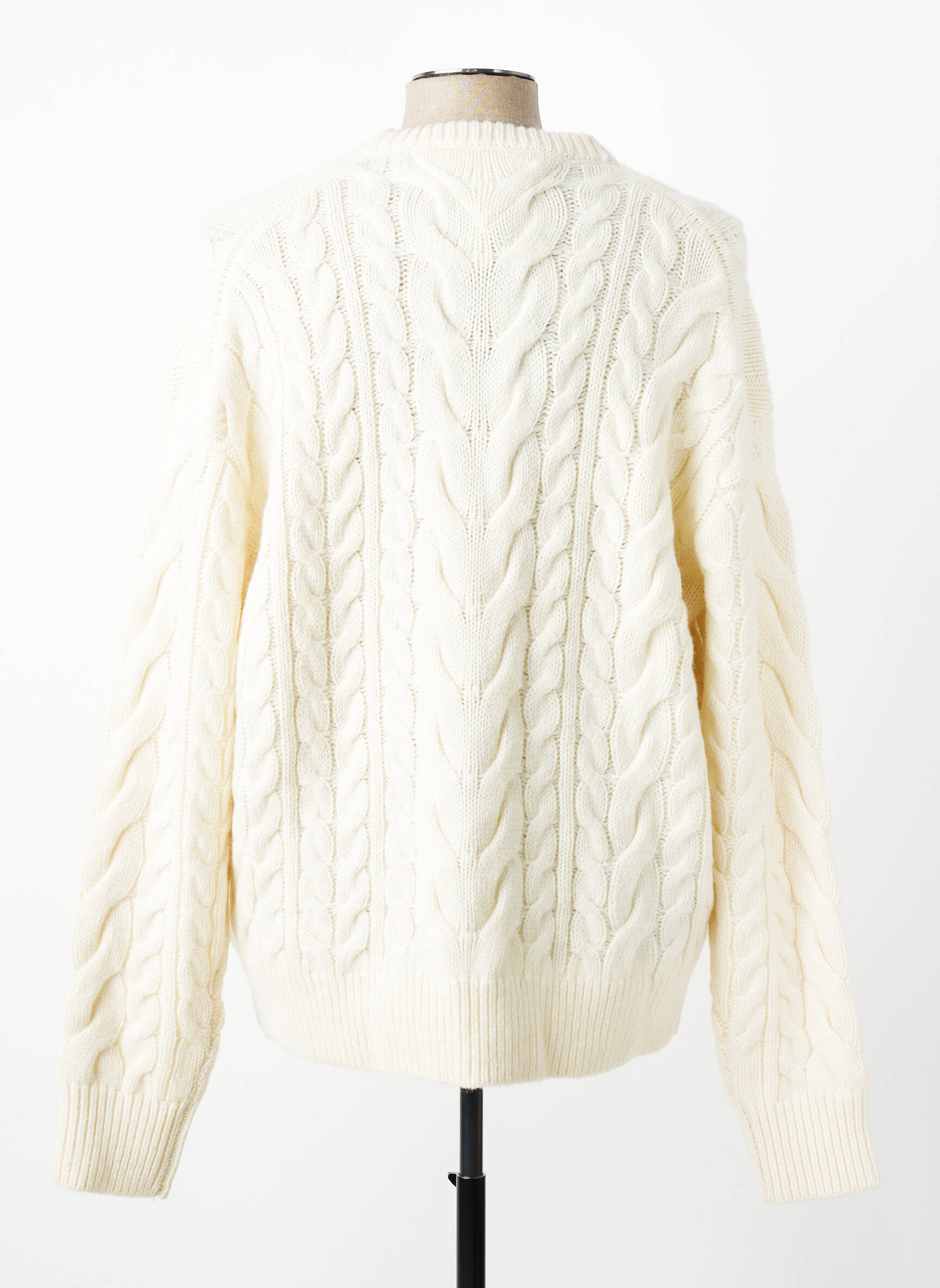 Pull col rond manches longues beige TOMMY HILFIGER homme