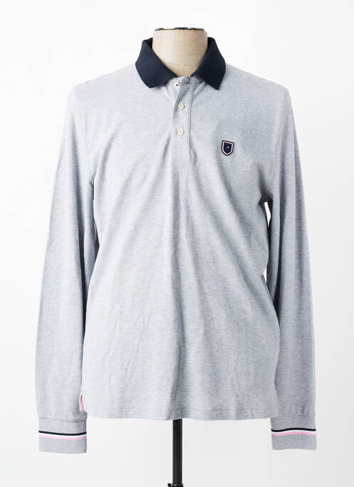 Polo manches longues manches longues gris EDEN PARK homme