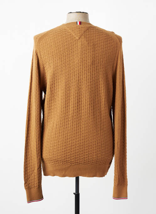 Pull col rond manches longues beige TOMMY HILFIGER homme