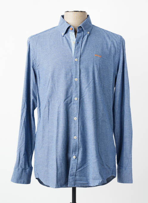 Chemise manches longues imprimé fantaisie bleu NEW ZEALAND AUCKLAND homme