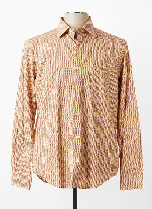 Chemise manches longues imprimé fantaisie jaune SERGE BLANCO homme