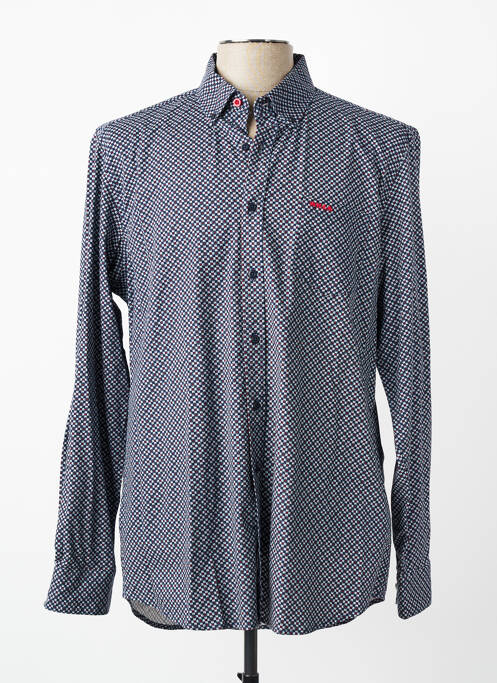 Chemise manches longues imprimé fantaisie bleu NEW ZEALAND AUCKLAND homme