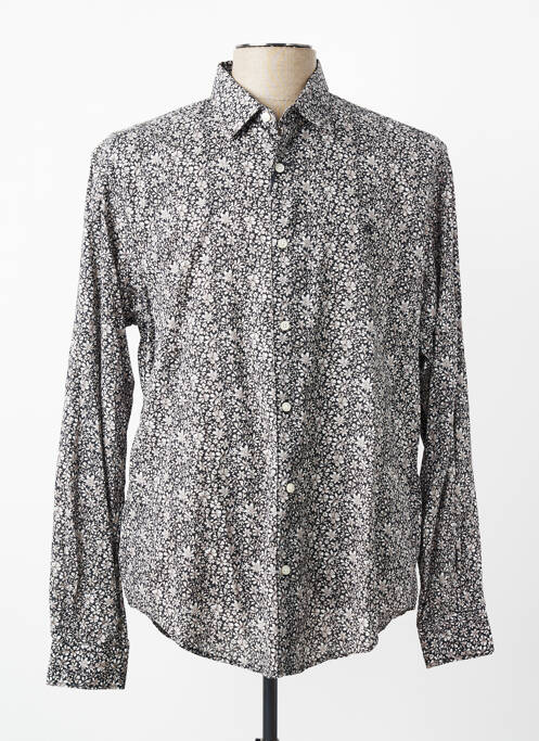 Chemise manches longues imprimé fantaisie noir SERGE BLANCO homme