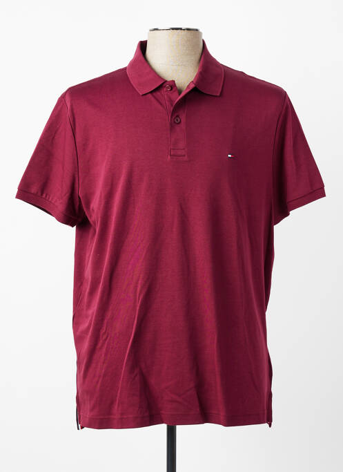 Polo coupe droite manches courtes rouge TOMMY HILFIGER homme