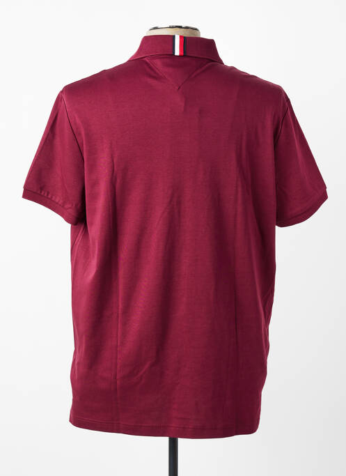 Polo coupe droite manches courtes rouge TOMMY HILFIGER homme