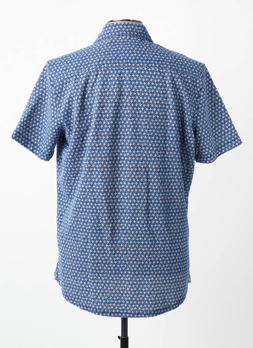 Chemise manches courtes imprimé fantaisie bleu NEW ZEALAND AUCKLAND homme