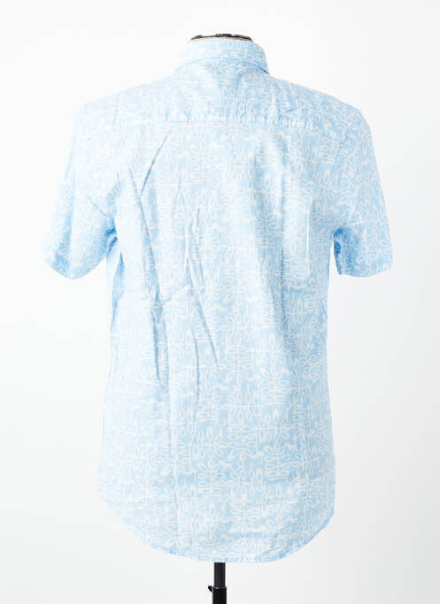 Chemise manches courtes imprimé fantaisie bleu NEW ZEALAND AUCKLAND homme