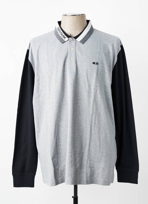 Polo manches longues manches longues gris EDEN PARK homme