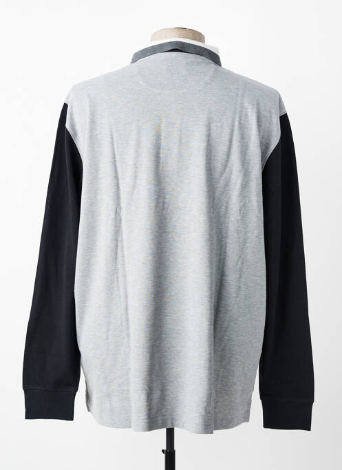 Polo manches longues manches longues gris EDEN PARK homme
