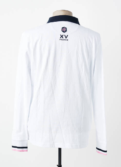 Polo manches longues manches longues blanc EDEN PARK homme