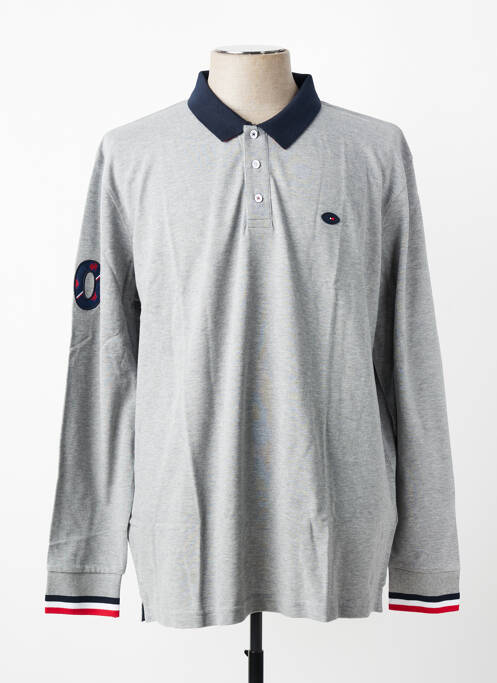 Polo manches longues manches longues gris EDEN PARK homme