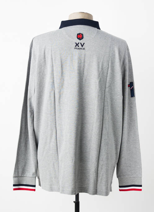 Polo manches longues manches longues gris EDEN PARK homme