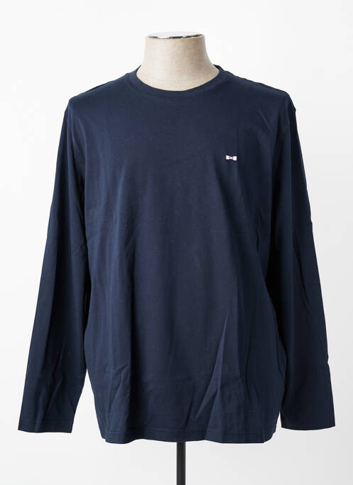 T-shirt coupe droite manches longues bleu EDEN PARK homme