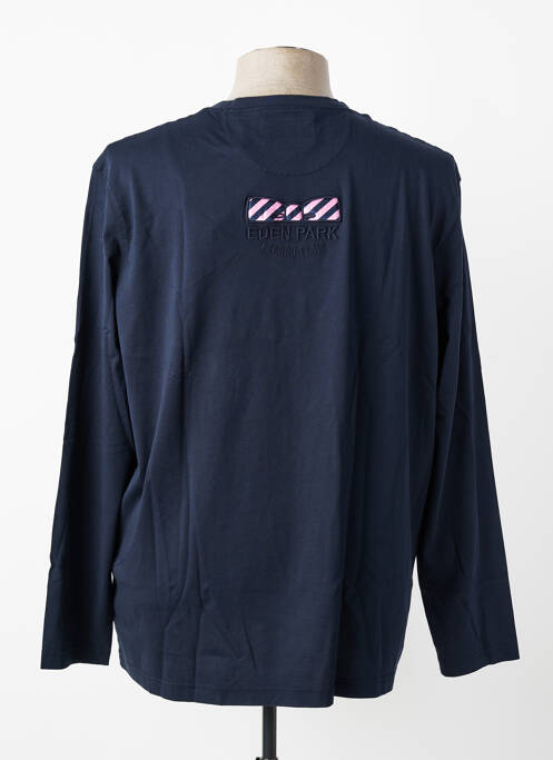 T-shirt coupe droite manches longues bleu EDEN PARK homme