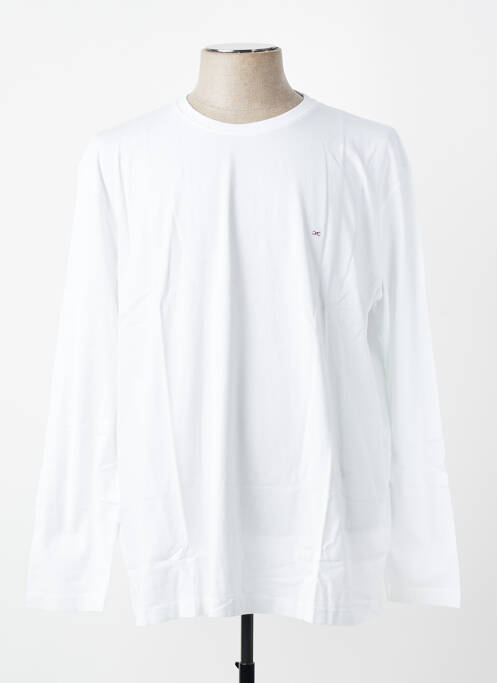 T-shirt coupe droite manches longues blanc EDEN PARK homme