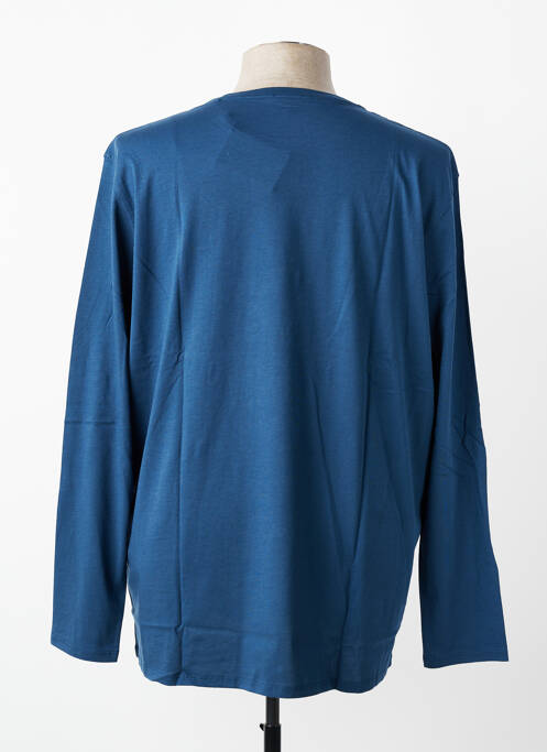 T-shirt coupe droite manches longues bleu EDEN PARK homme