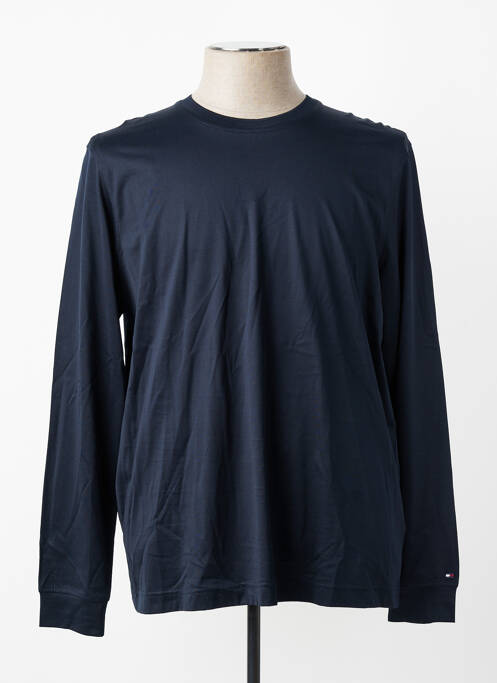 T-shirt coupe droite manches longues bleu TOMMY HILFIGER homme