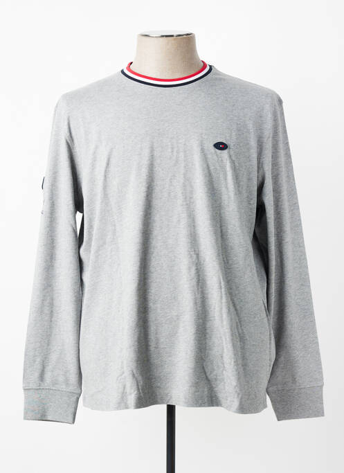 T-shirt col rond manches longues gris EDEN PARK homme