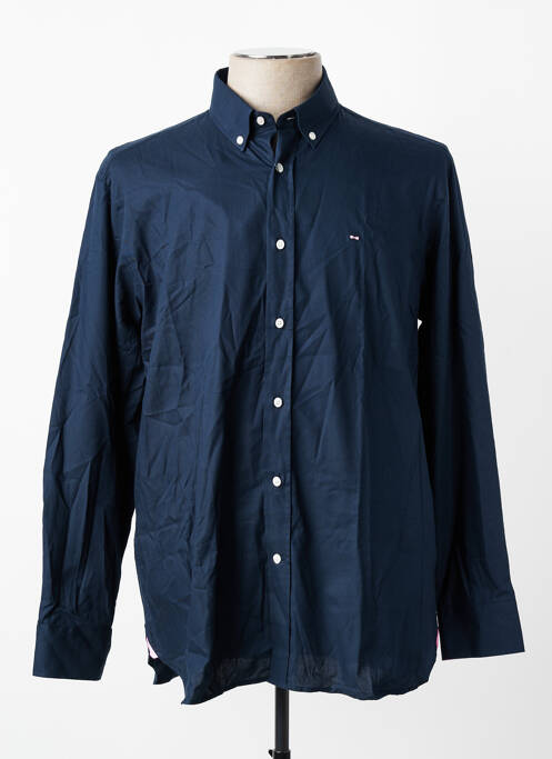Chemise manches longues coupe droite bleu EDEN PARK homme