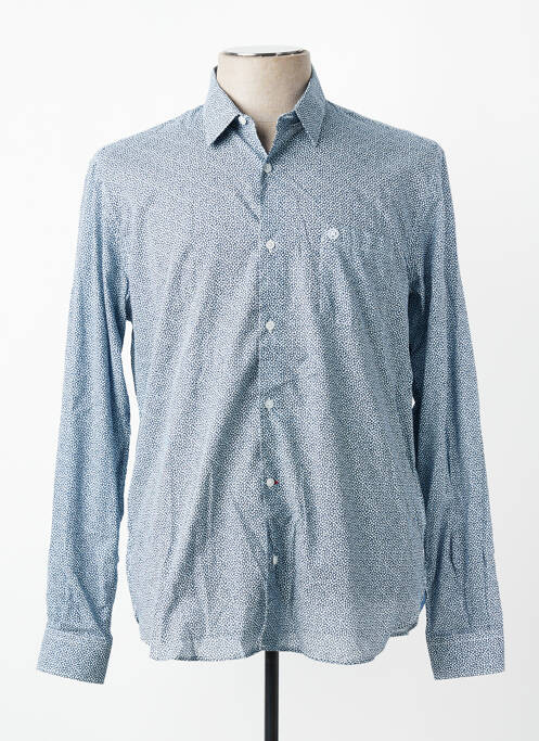 Chemise manches longues imprimé fantaisie bleu SERGE BLANCO homme