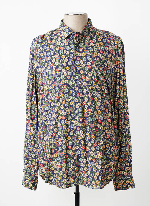 Chemise manches longues imprimé fantaisie bleu SERGE BLANCO homme