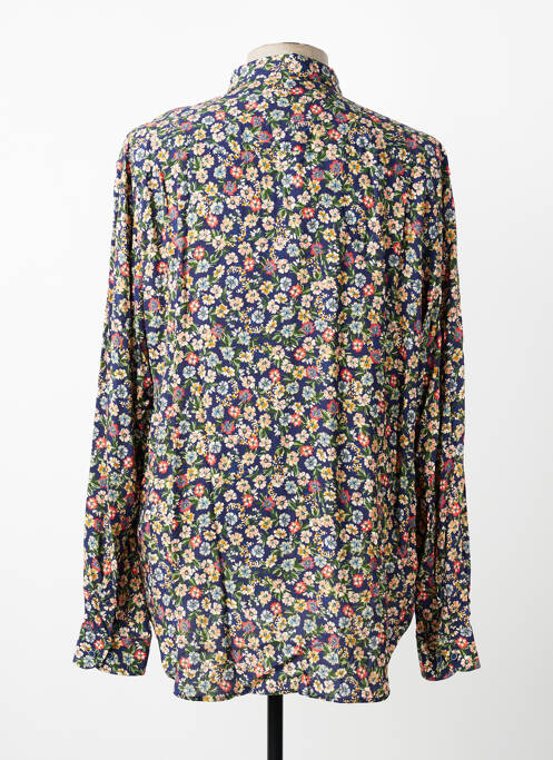 Chemise manches longues imprimé fantaisie bleu SERGE BLANCO homme