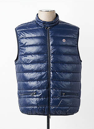 Doudoune fermeture zippée sur le devant sans capuche bleu SERGE BLANCO homme