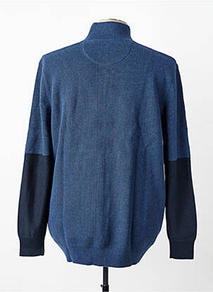 Pull maille tricot manches longues bleu EDEN PARK homme