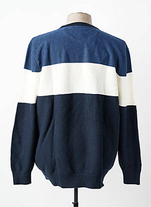 Pull col rond manches longues bleu EDEN PARK homme