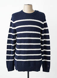 Pull col rond manches longues bleu TOMMY HILFIGER homme