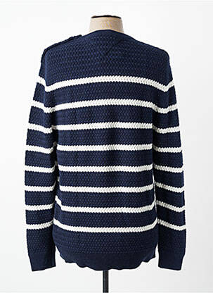 Pull col rond manches longues bleu TOMMY HILFIGER homme