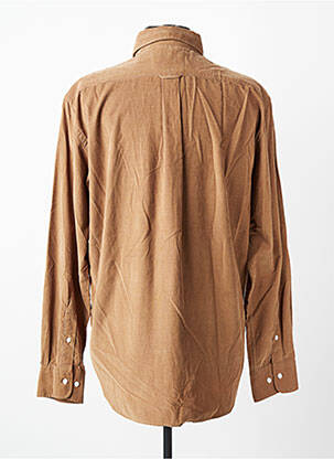 Chemise manches longues coupe droite marron EDEN PARK homme