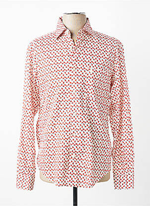 Chemise manches longues imprimé fantaisie rouge SERGE BLANCO homme
