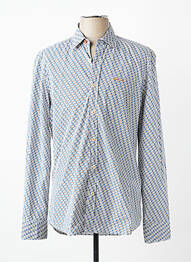 Chemise manches longues imprimé fantaisie bleu NEW ZEALAND AUCKLAND homme