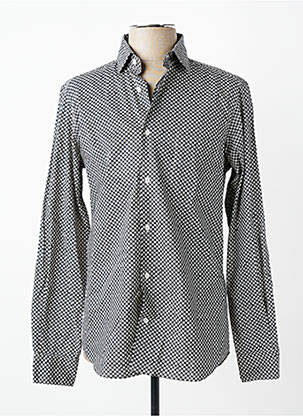 Chemise manches longues imprimé fantaisie noir EDEN PARK homme