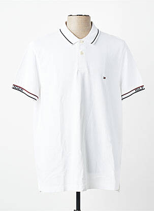 Polo coupe droite manches courtes blanc TOMMY HILFIGER homme