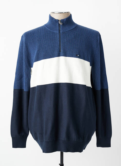 Pull maille tricot manches longues bleu EDEN PARK homme