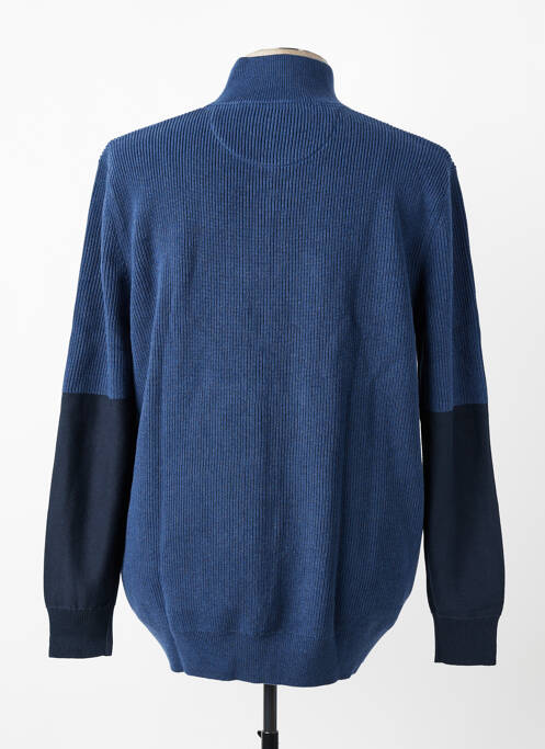Pull maille tricot manches longues bleu EDEN PARK homme