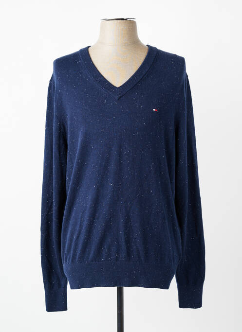 Pull col v manches longues bleu TOMMY HILFIGER homme