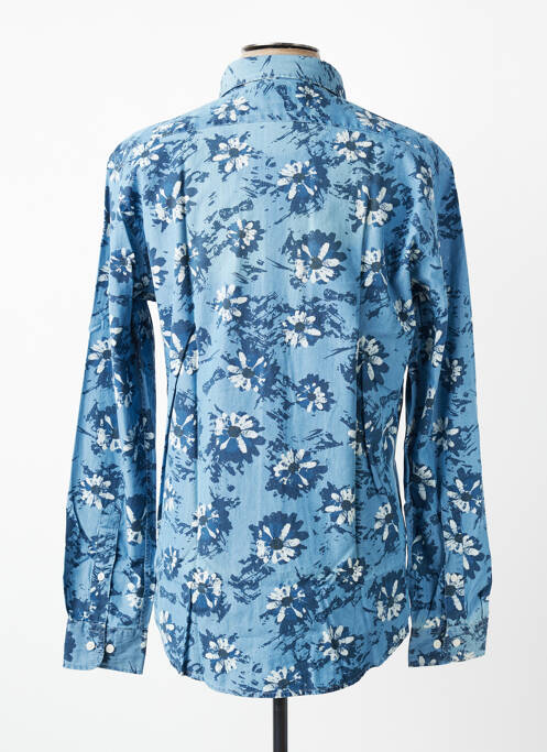 Chemise manches longues imprimé fantaisie bleu EDEN PARK homme