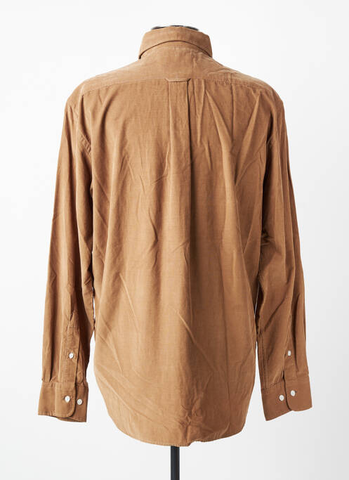 Chemise manches longues coupe droite marron EDEN PARK homme